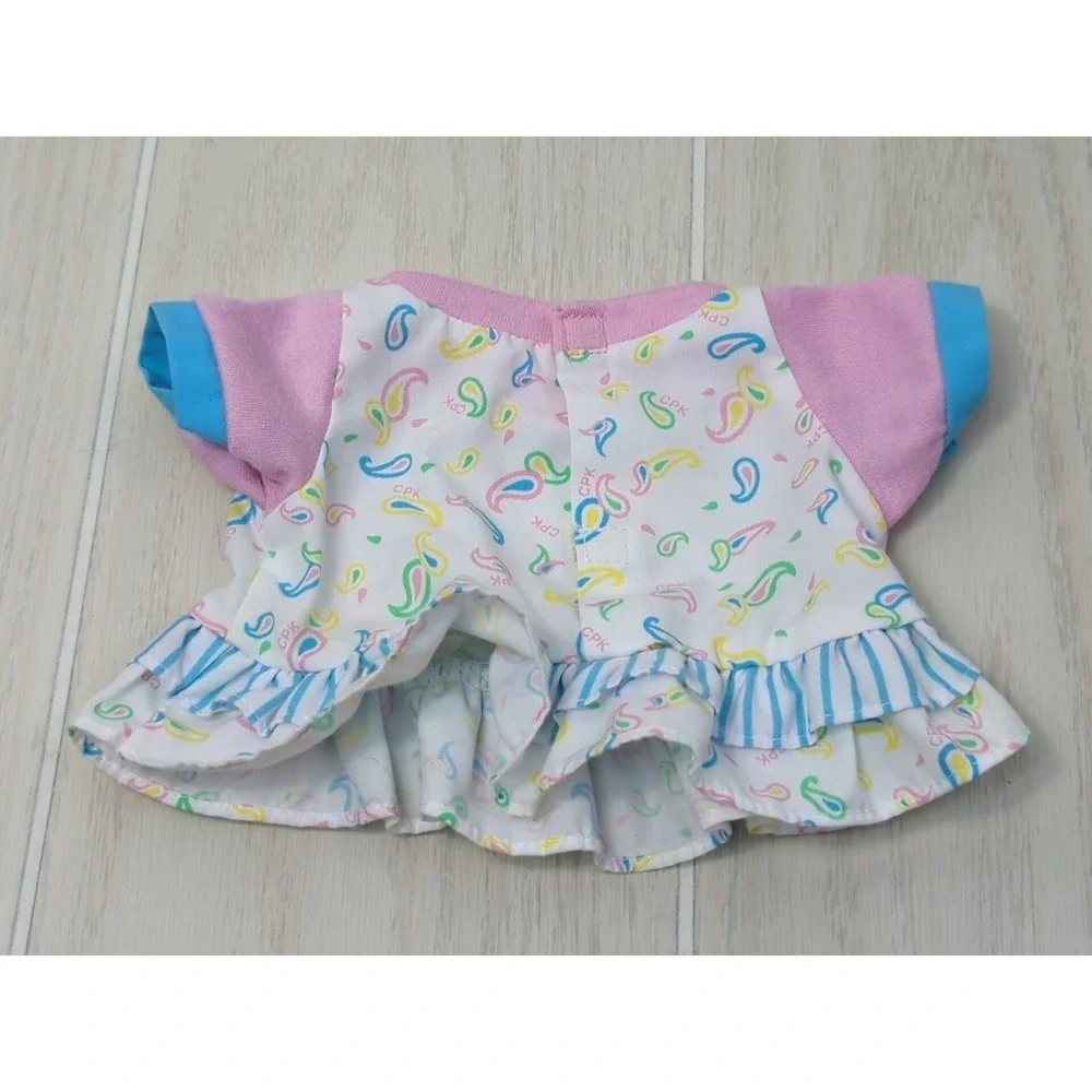 Cabbage Patch Kids Preemie Vintage 80s doll shirt top pink blue paisley CPK